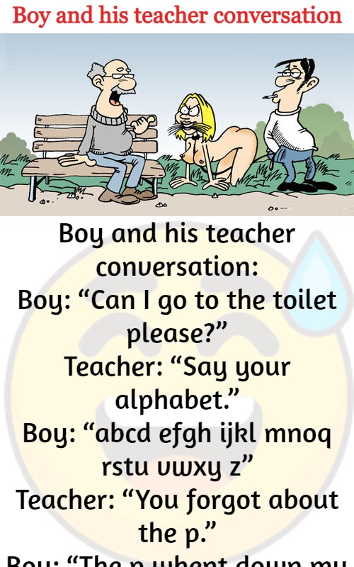 Boy and his teacher conversation