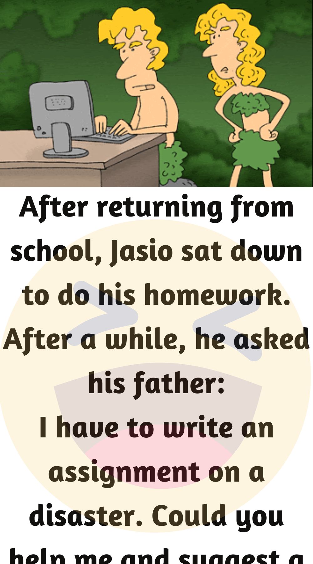 Jasio sat down to do his homework